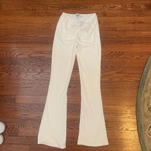 Princess Polly White Stretchy Flare Pant